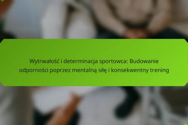 Wytrwałość i determinacja sportowca: Budowanie odporności poprzez mentalną siłę i konsekwentny trening